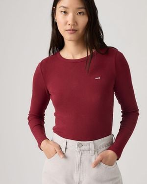 Levi's T Shirt Hayes A Maniche Lunghe - Rosso