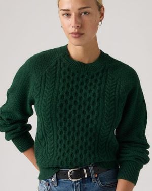 Levi's Jolie Cable Crewneck Sweater - Verde