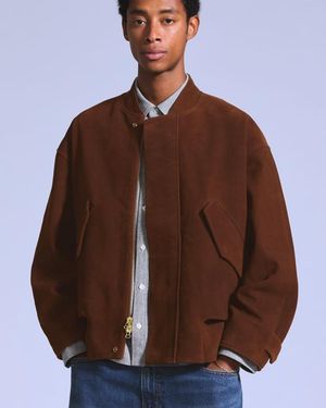 Levi's Suede Bomber Jacket - Marrone
