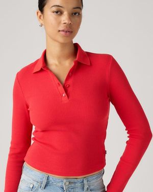 Levi's Rory Long Sleeve Polo - Red