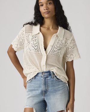 Levi's Susanna Floral Crochet Shirt - Blue