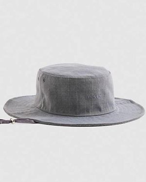 Levi's Bucket Hat Con Cordón Ajustable - Gris