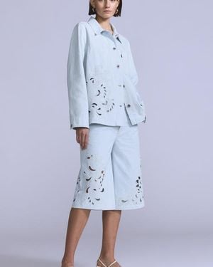 Levi's Embroidered Bandit Shorts - Blue