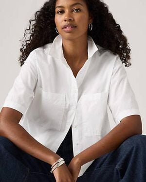 Levi's Harlie Short Sleeve Cropped Shirt - White