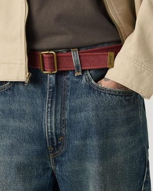 Levi's Washed Down Cotton Web Belt - Rojo