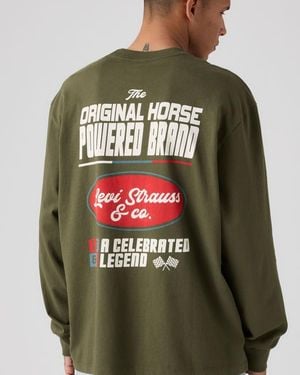 Levi's Long Sleeve Graphic Authentic Tee - Green