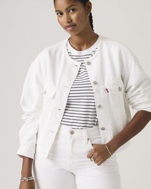 Levi's Collarless Shrunken '90S Trucker Jacket - White