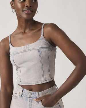 Levi's Jadine Denim Cami Tank Top - Brown