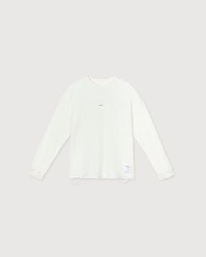 Satisfy Mothtech Waffle Long Tee - White
