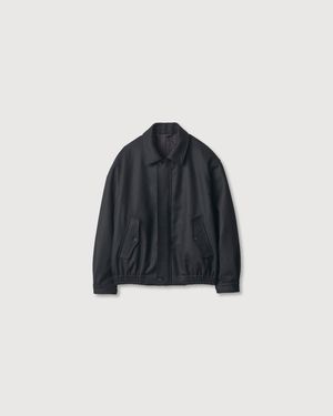Ssstein Wool Melton Harrington Jacket - Blue