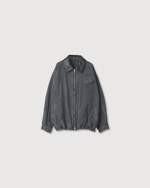 Ssstein Sulfur Dyed Oxford Vintage Jacket - Blue
