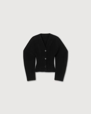 Séfr Shaped Double Face Cardigan - Black