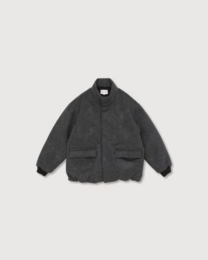Still By Hand Padded Wool Blouson - Black