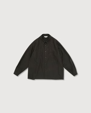 Still By Hand Cotton Twill Shirt Jacket - Black