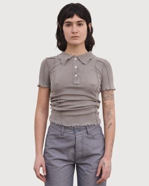 Baserange Omato Polo Tee Shirt - Gray