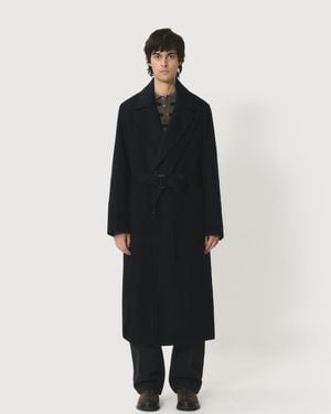 Ssstein Ovesized Layered Combination Coat - Black