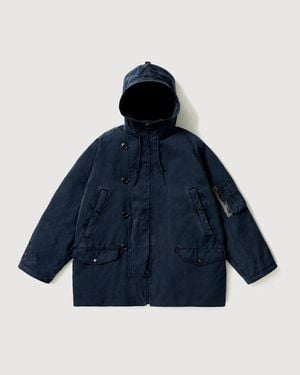 A.PRESSE Vintage Silk Custom N-3B Flight Jacket - Blue