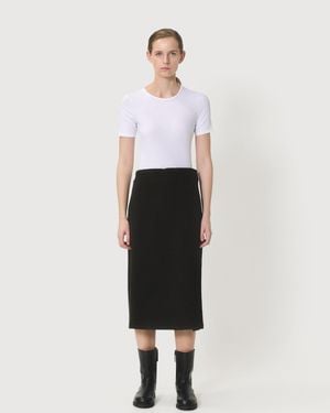 Rier Fleece Wrap Skirt - White