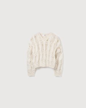 Séfr Open Cable-Knit Sweater - Natural