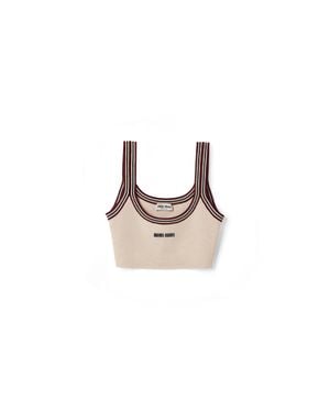 Miu Miu Cashmere Tank Top - White