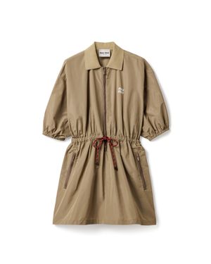Miu Miu Technical Fabric Dress - Natural