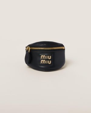 Miu Miu Bracelet With Leather Mini-Pouch - Black