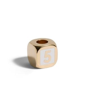 Miu Miu Enamelled Metal Dice Charm - Natural