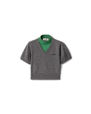 Miu Miu Cashmere Turtleneck Sweater - Gray