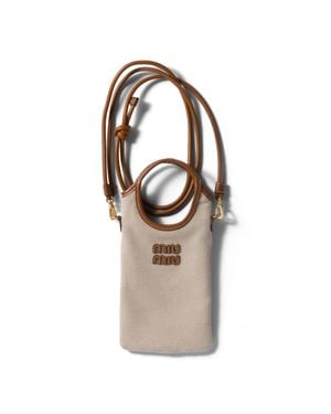 Miu Miu Canvas Smartphone Case - Metallic