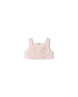 Miu Miu Poplin Crop Top - Pink