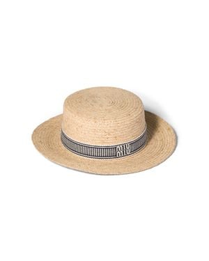 Miu Miu Raffia Hat - Natural