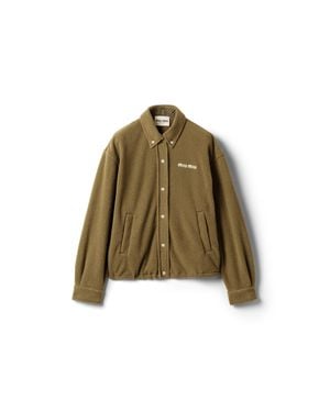 Miu Miu Fleece Blouson Jacket - Green