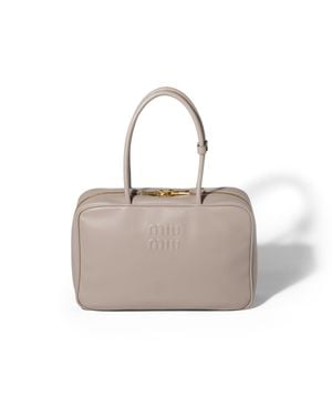 Miu Miu Beau Leather Bag - Grey
