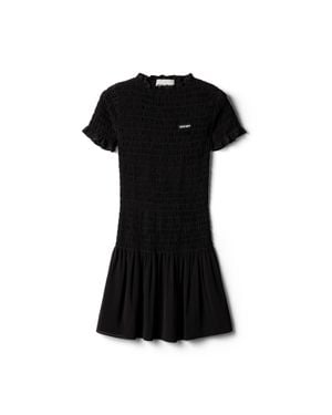 Miu Miu Georgette Mini-Dress - Black