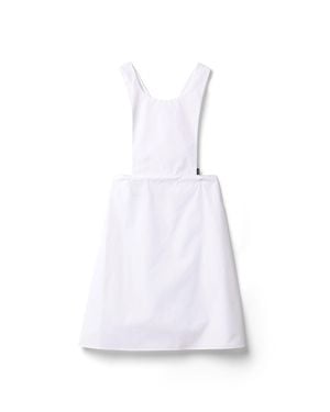 Miu Miu Poplin Apron Dress - White