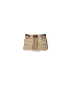Miu Miu Chino Miniskirt - Natural