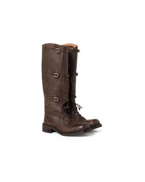 Miu Miu Leather Boots - Multicolor