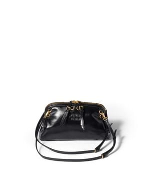Miu Miu Caprice Leather Clutch - Black