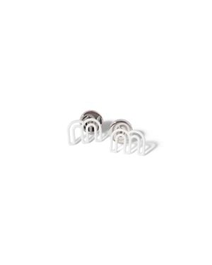 Miu Miu Metal Earrings - White