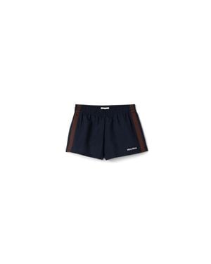 Miu Miu Kid Mohair Shorts - Blue
