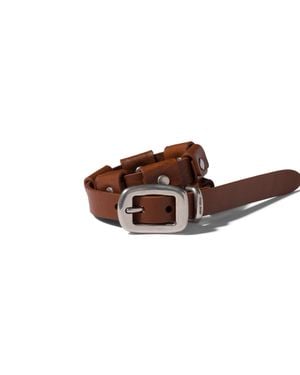 Miu Miu Leather Bracelet With Buckle - Brown