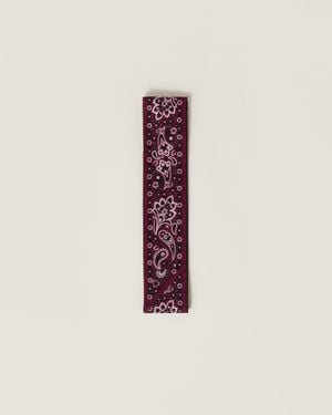 Miu Miu Printed Poplin Scarf - Purple