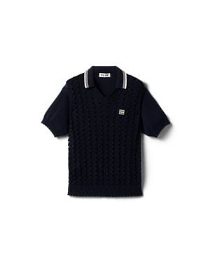 Miu Miu Cotton Polo Shirt - Blue