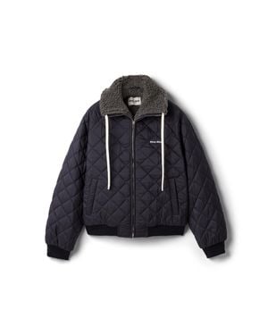 Miu Miu Technical Pongé Down Jacket - Blue