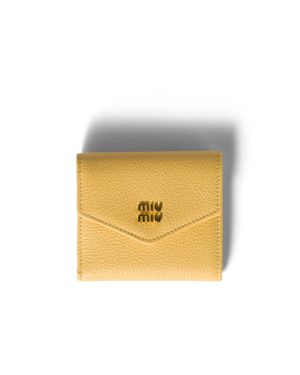 Miu Miu Small Leather Wallet - Yellow