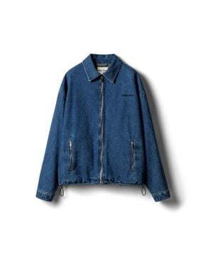 Miu Miu Cashmere Denim Blouson Jacket - Blue