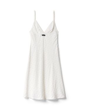 Miu Miu Cady Eyelet Lace Dress - White