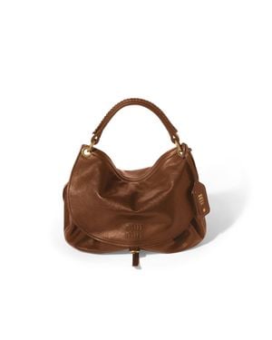 Miu Miu Rendez-Vous Leather Bag - Brown