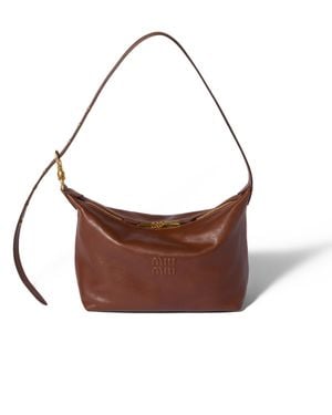 Miu Miu Spirit Nappa Leather Bag - Brown