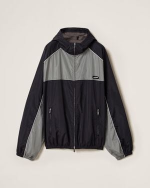 Miu Miu Logo Oversized Track Jacket - Black